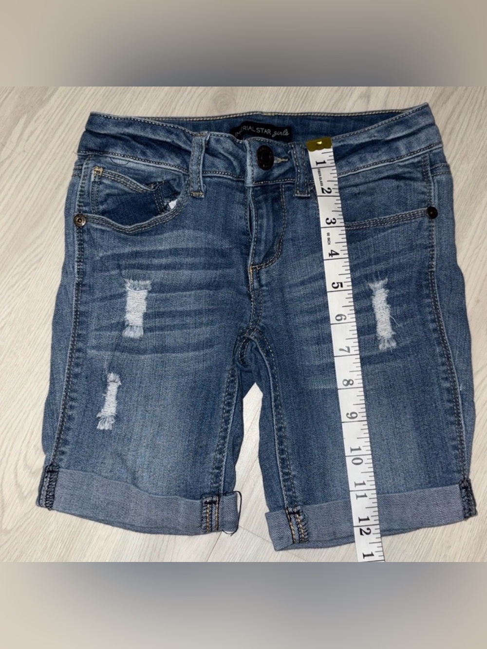 🛍 IMPERIAL STAR girls denim shorts size 8 like new